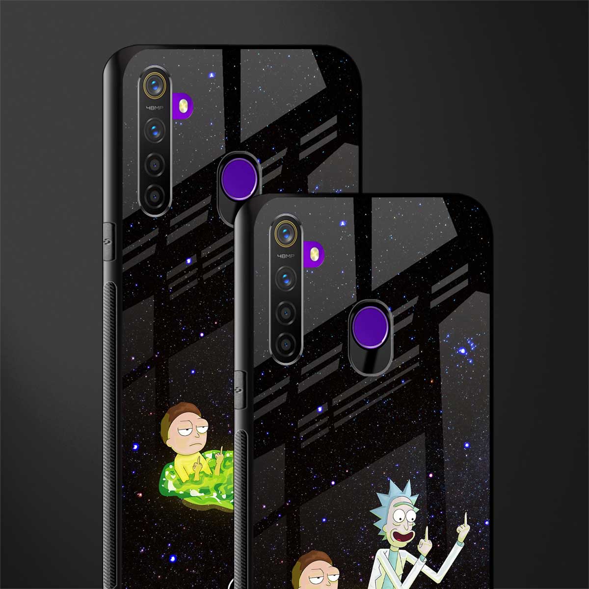 rick and morty fo aesthetic glass case for realme 5s image-2