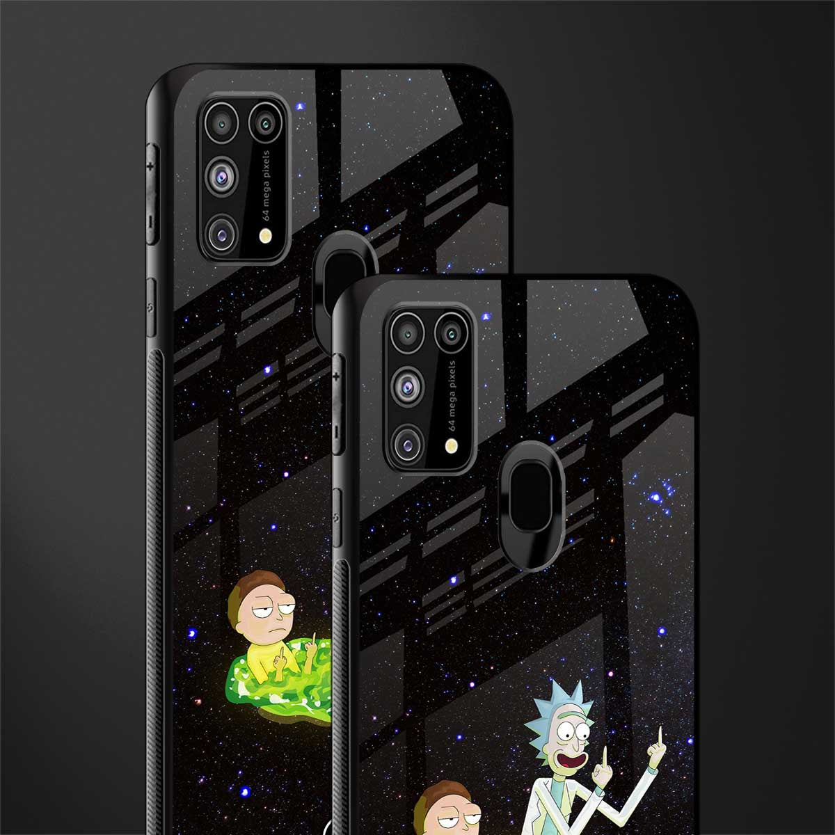 rick and morty fo aesthetic glass case for samsung galaxy m31 prime edition image-2