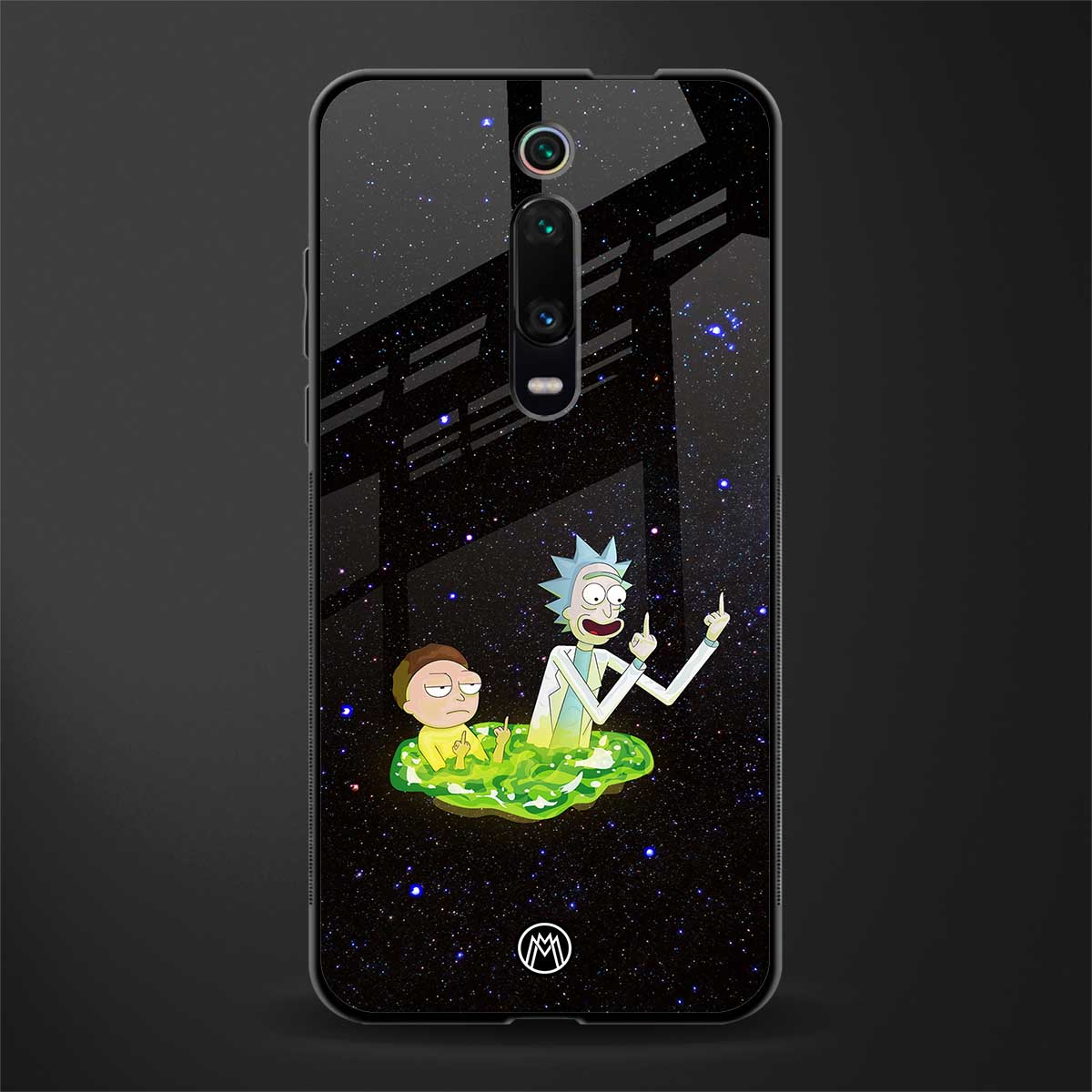 rick and morty fo aesthetic glass case for redmi k20 image