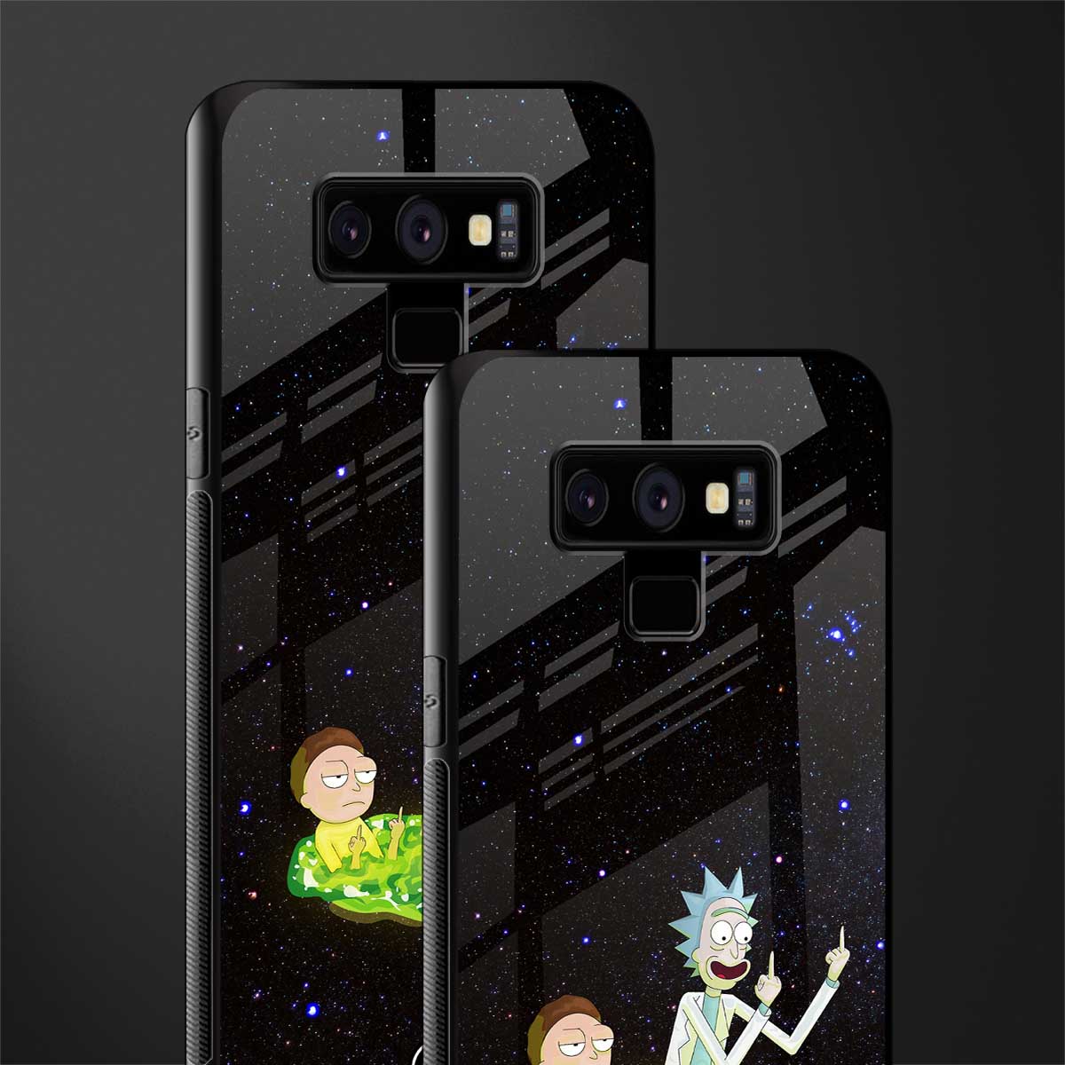 rick and morty fo aesthetic glass case for samsung galaxy note 9 image-2