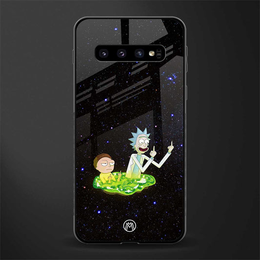 rick and morty fo aesthetic glass case for samsung galaxy s10 plus image