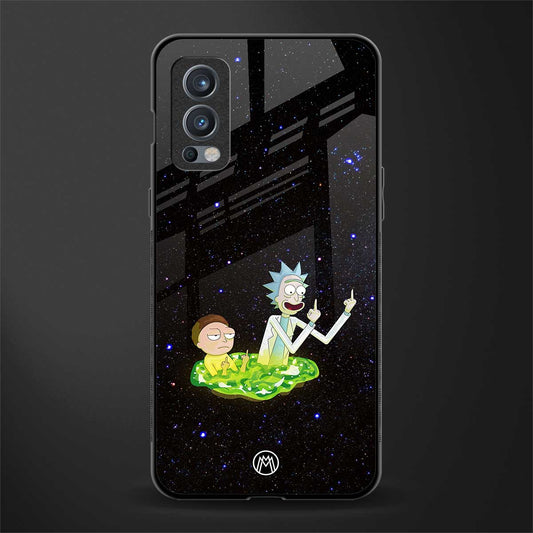 rick and morty fo aesthetic glass case for oneplus nord 2 5g image