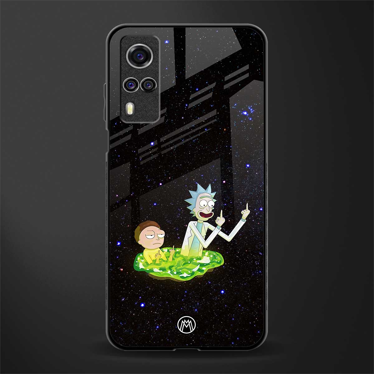 rick and morty fo aesthetic glass case for vivo y51 image