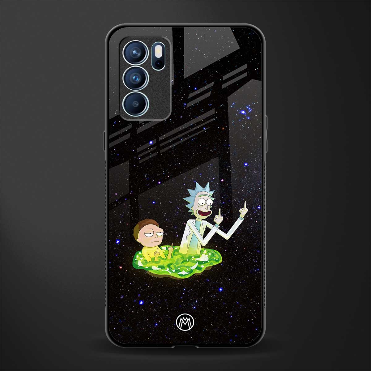 rick and morty fo aesthetic glass case for oppo reno6 5g image