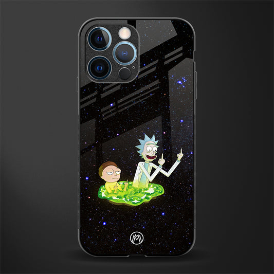 rick and morty fo aesthetic glass case for iphone 14 pro image