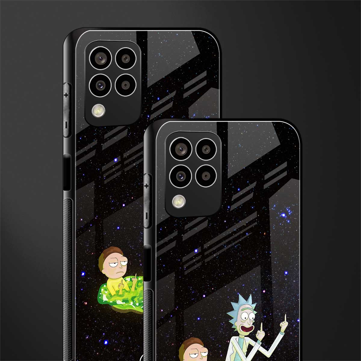 rick and morty fo aesthetic back phone cover | glass case for samsung galaxy m33 5g