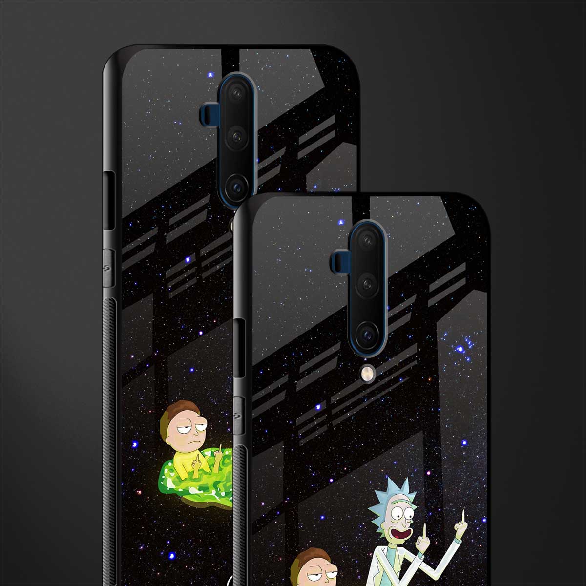 rick and morty fo aesthetic glass case for oneplus 7t pro image-2