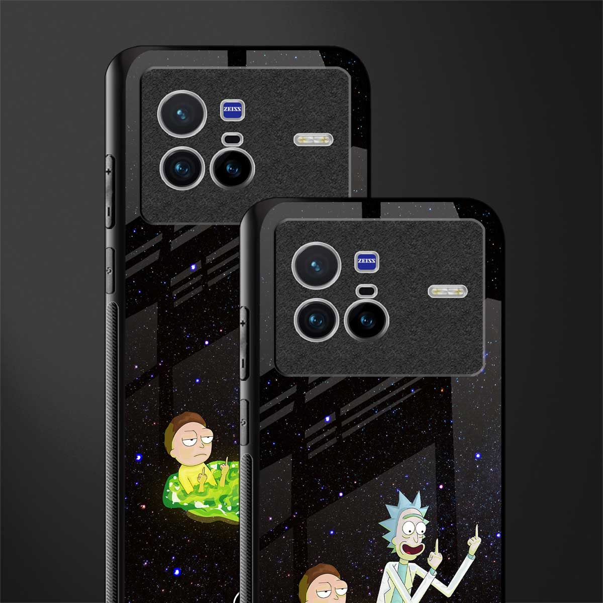 rick and morty fo aesthetic glass case for vivo x80 image-2