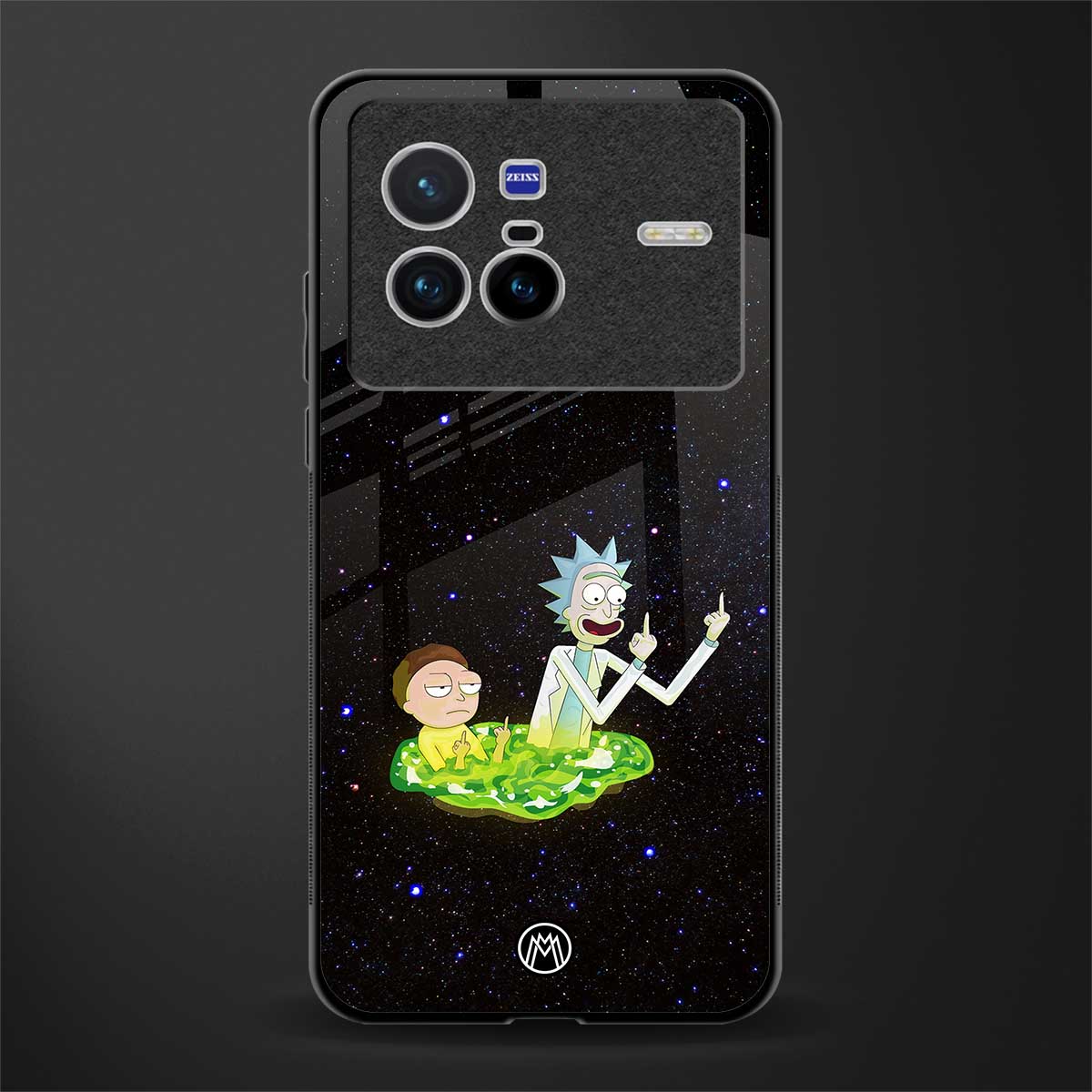 rick and morty fo aesthetic glass case for vivo x80 image