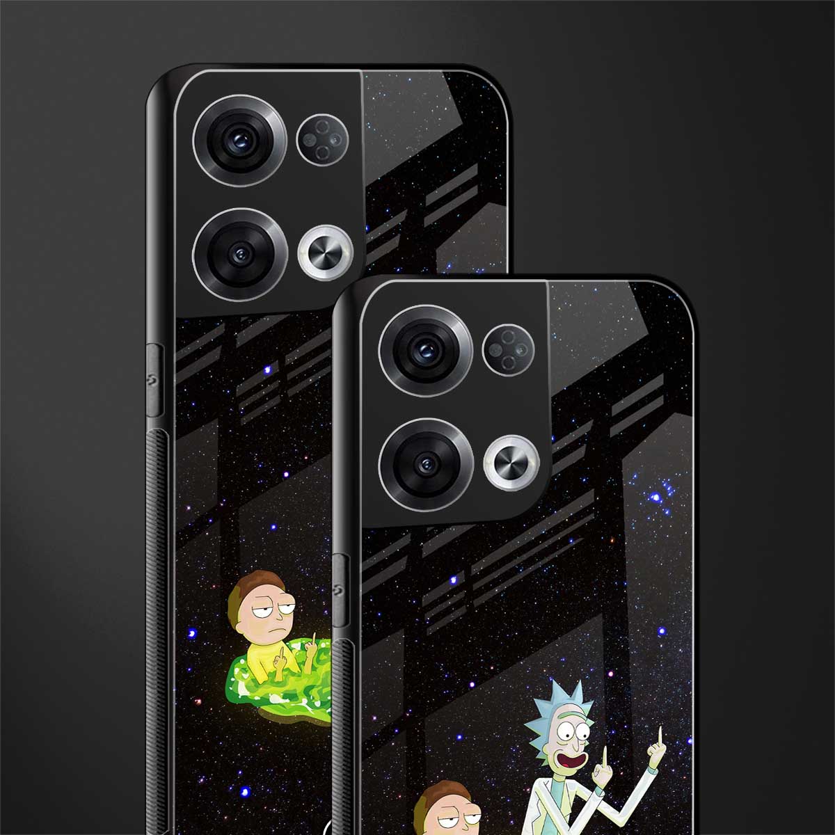 rick and morty fo aesthetic back phone cover | glass case for oppo reno 8