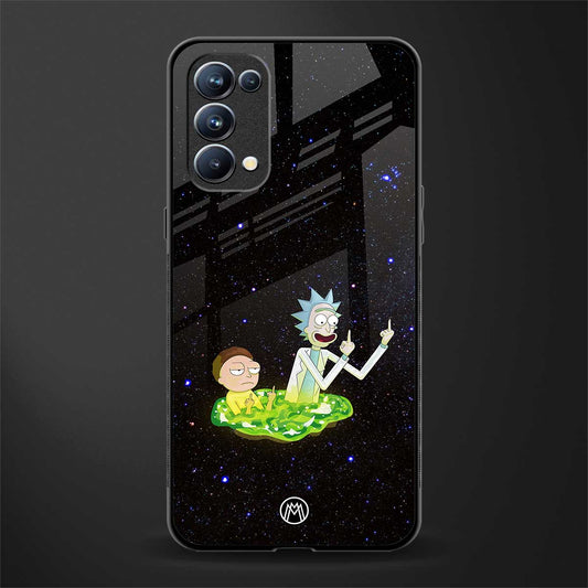 rick and morty fo aesthetic back phone cover | glass case for oppo reno 5
