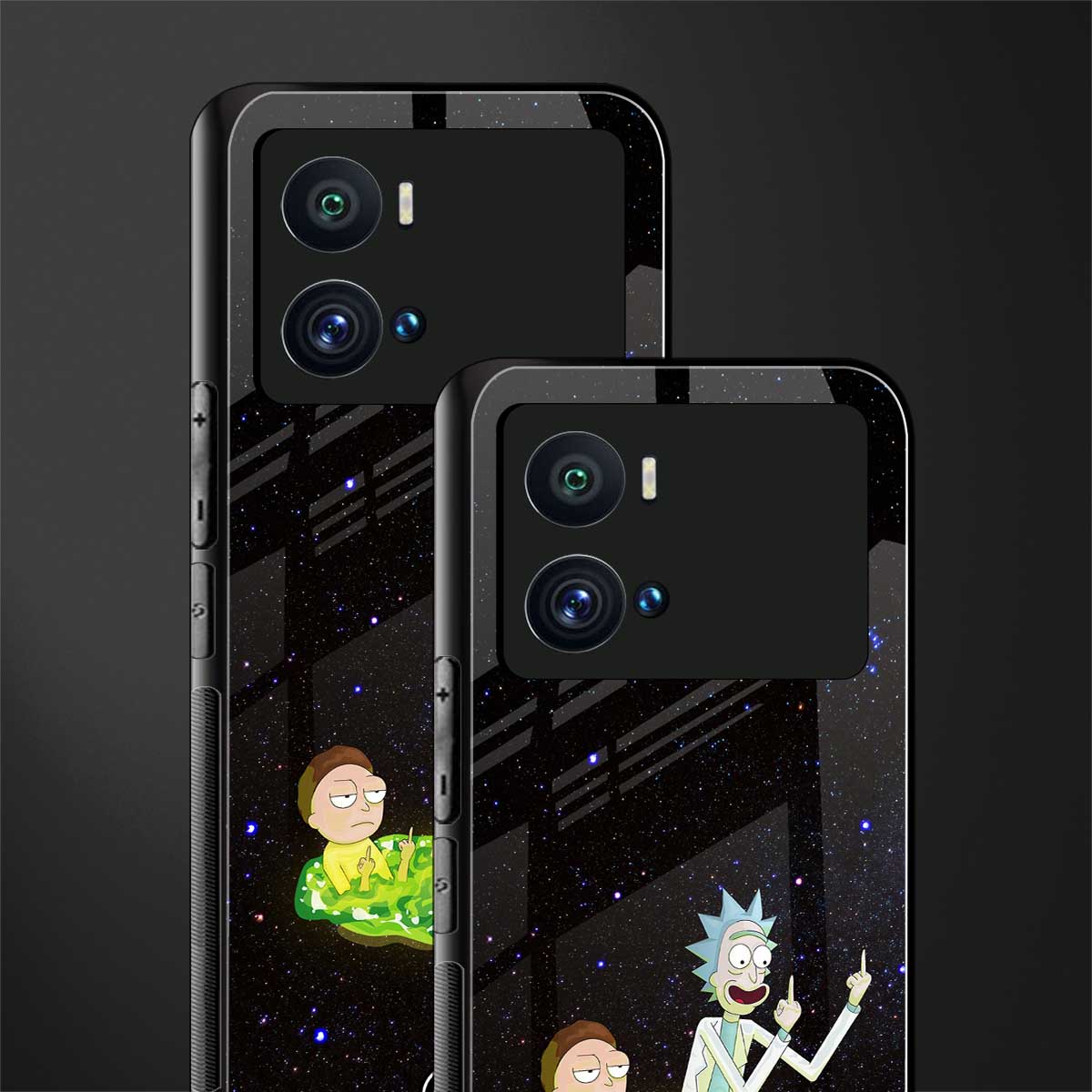 rick and morty fo aesthetic back phone cover | glass case for iQOO 9 Pro