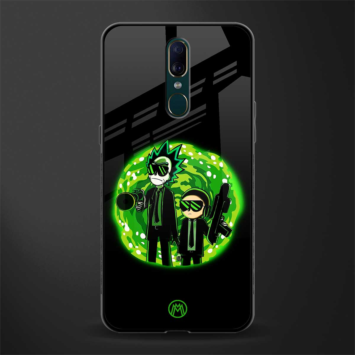rick and morty schwifty glass case for oppo f11 image