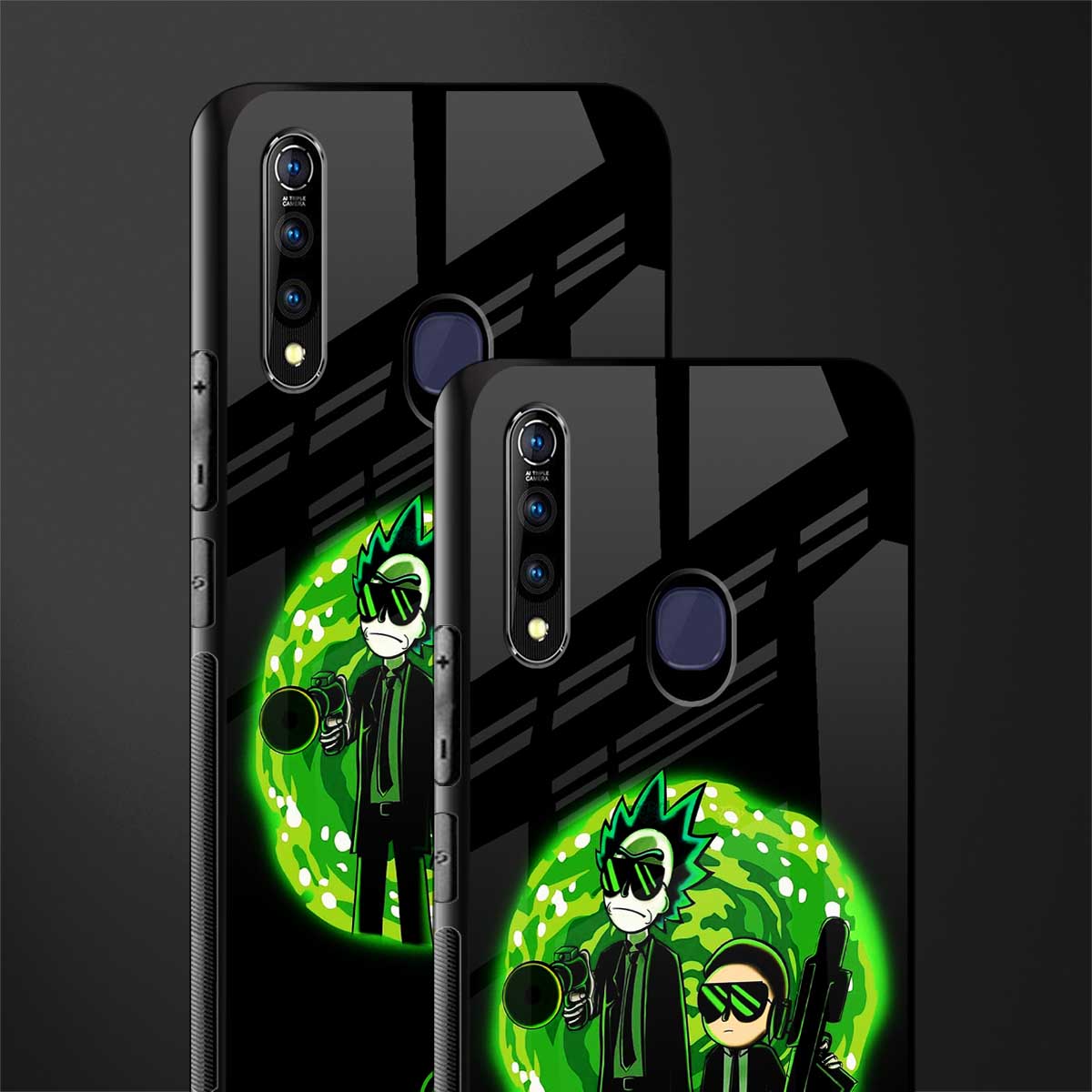 rick and morty schwifty glass case for vivo z1 pro image-2