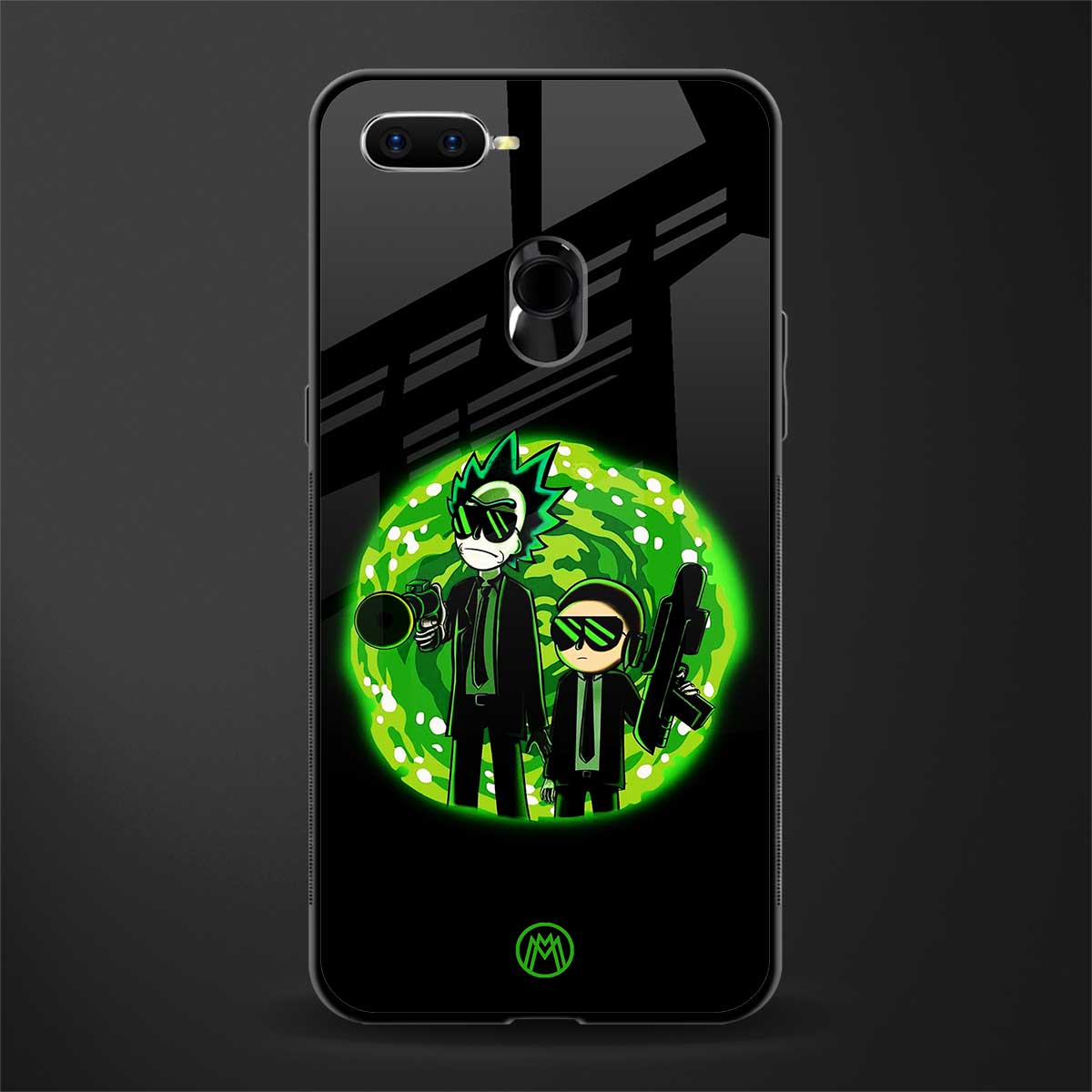 rick and morty schwifty glass case for oppo a7 image