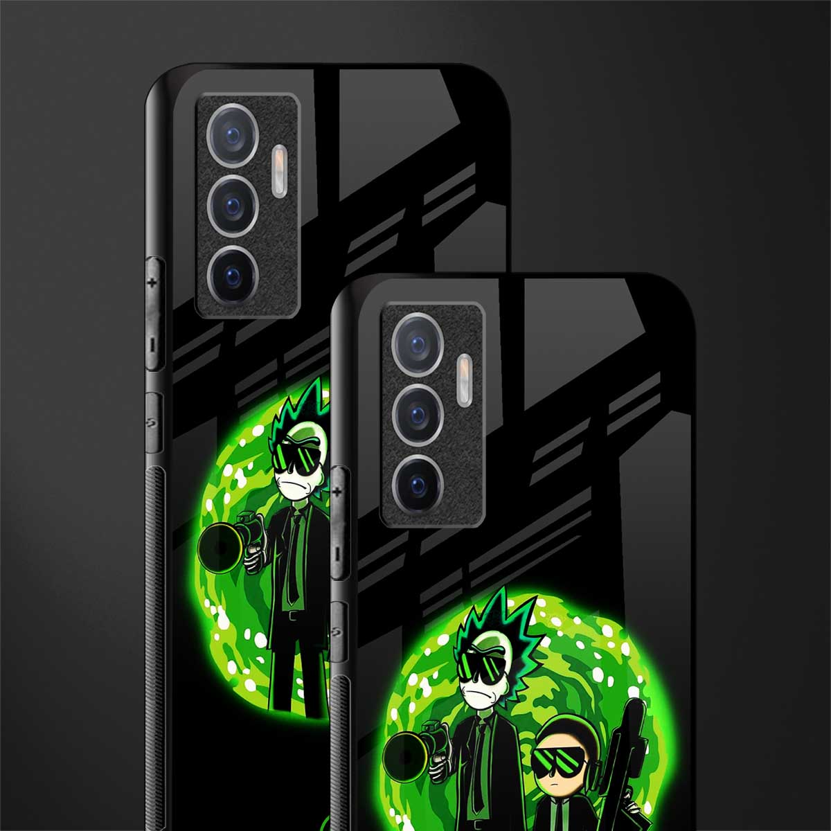 rick and morty schwifty glass case for vivo v23e image-2