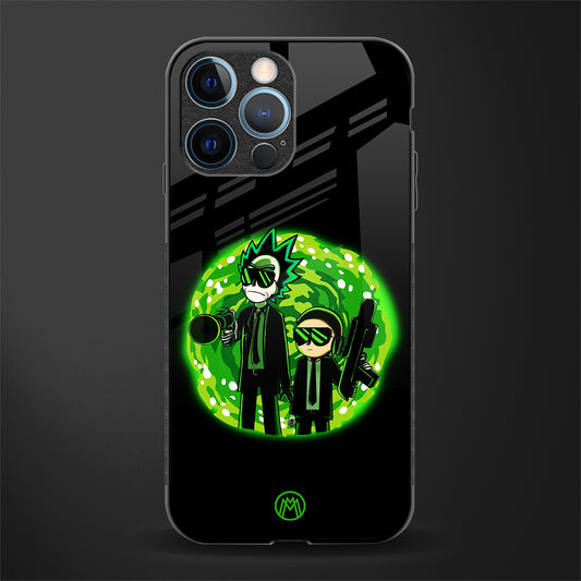 rick and morty schwifty glass case for iphone 14 pro image