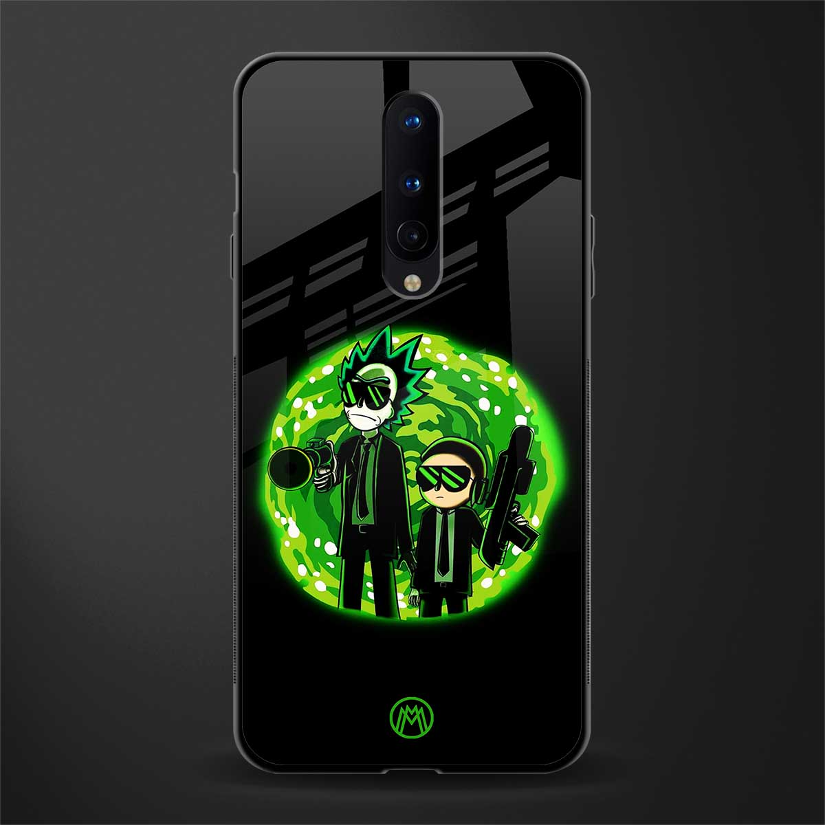 rick and morty schwifty glass case for oneplus 8 image