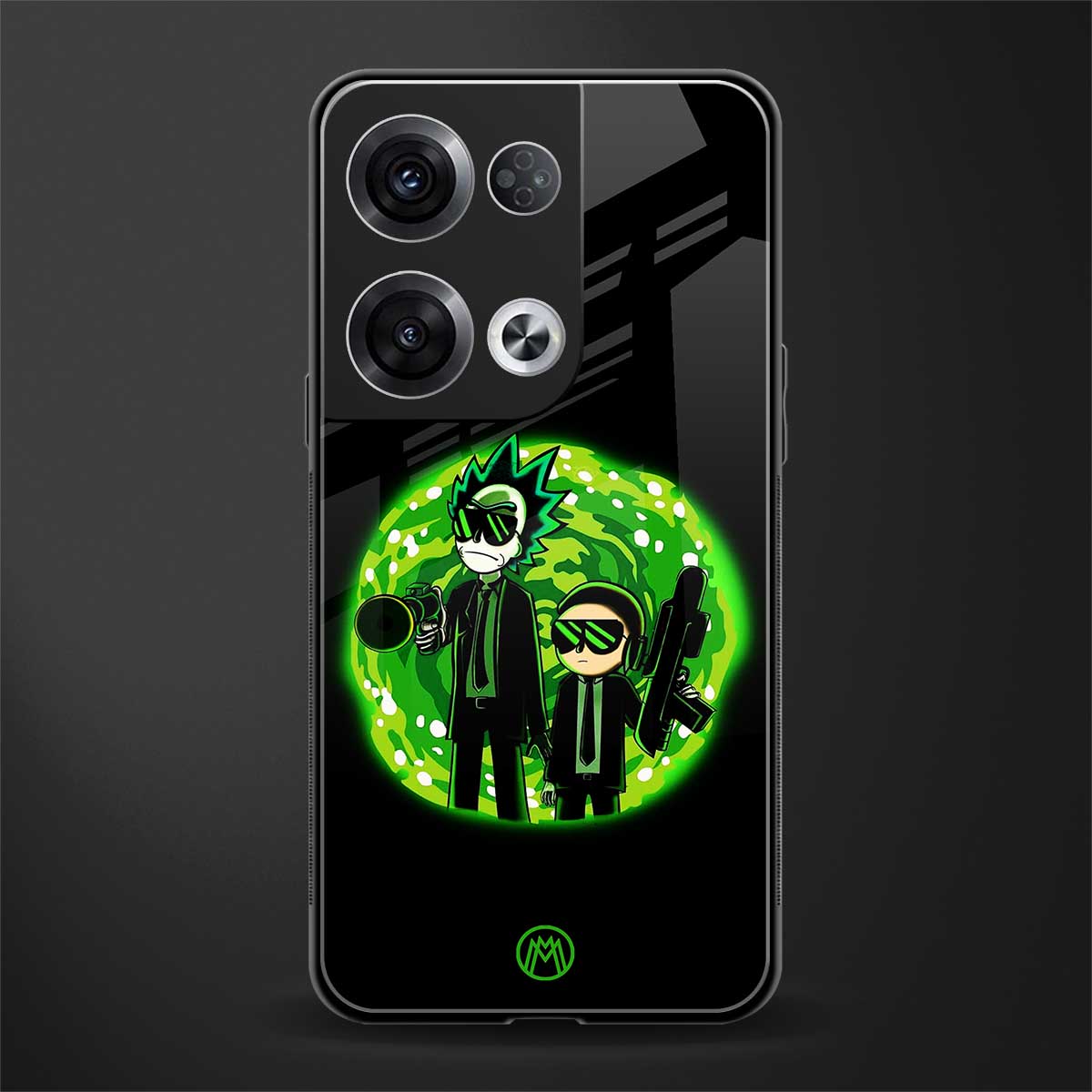 rick and morty schwifty back phone cover | glass case for oppo reno 8