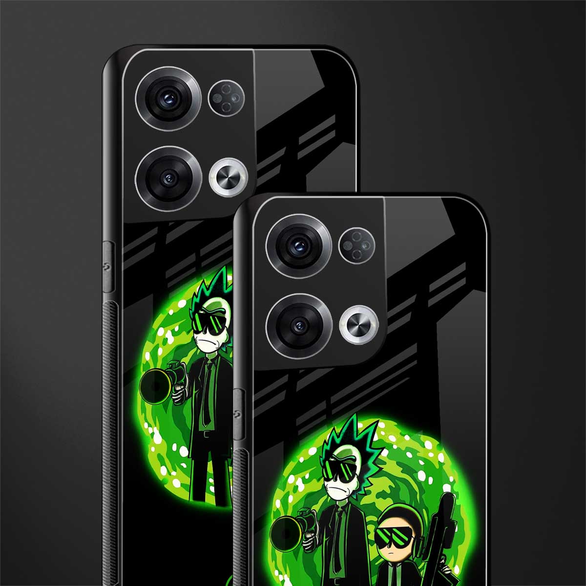 rick and morty schwifty back phone cover | glass case for oppo reno 8 pro