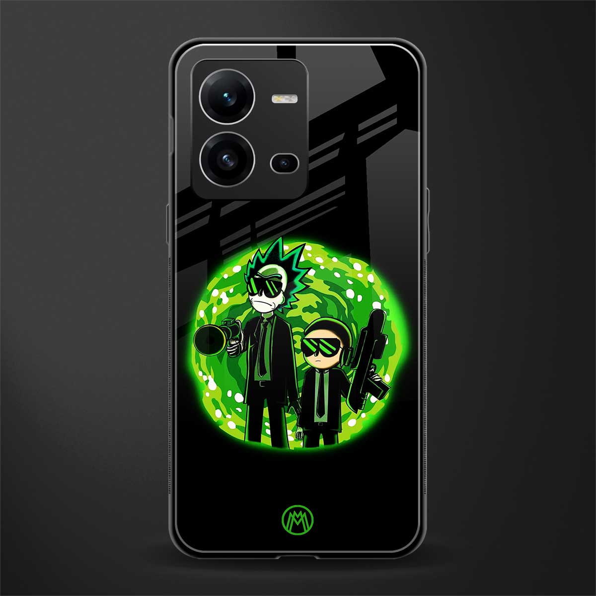 rick and morty schwifty back phone cover | glass case for vivo v25-5g