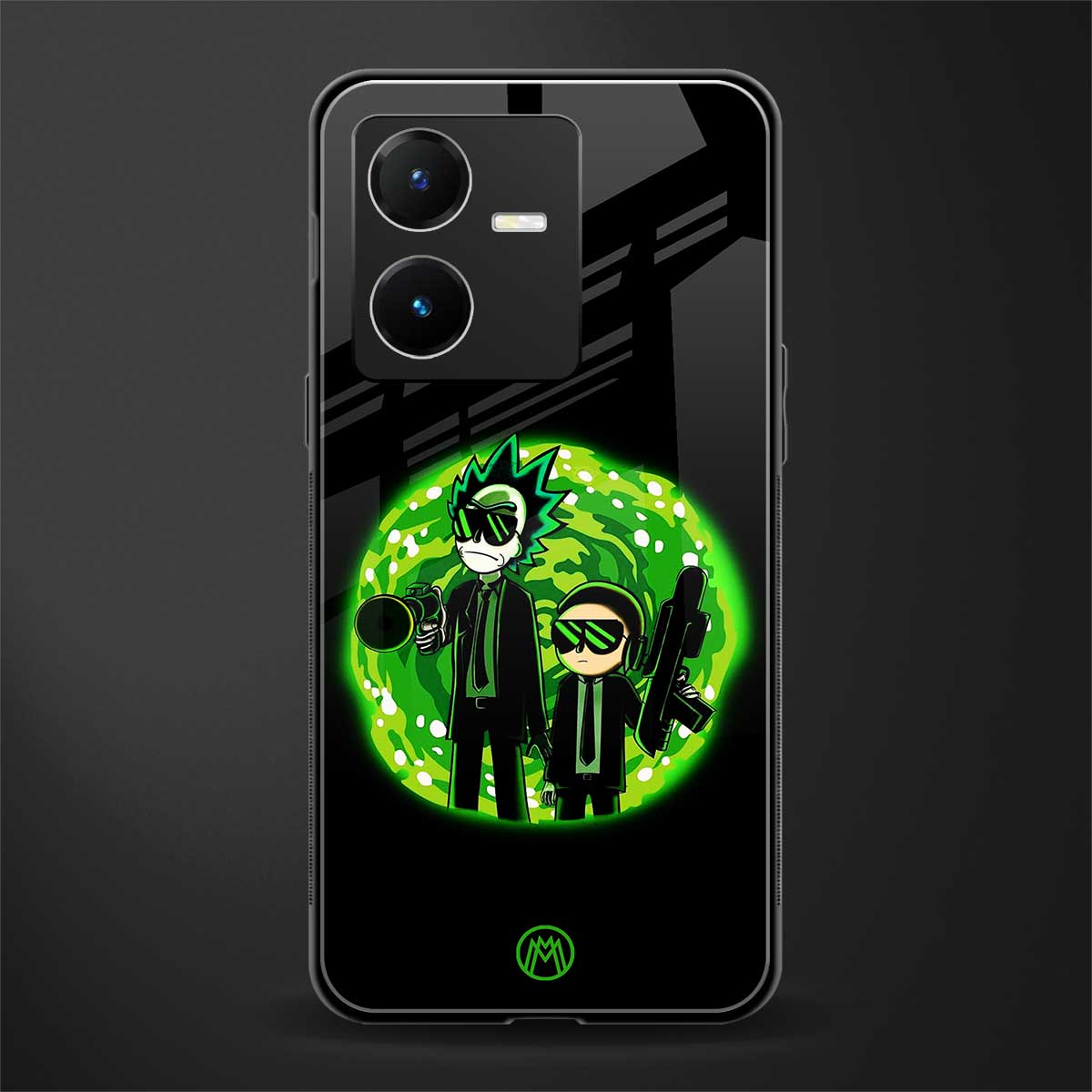 rick and morty schwifty back phone cover | glass case for vivo y22