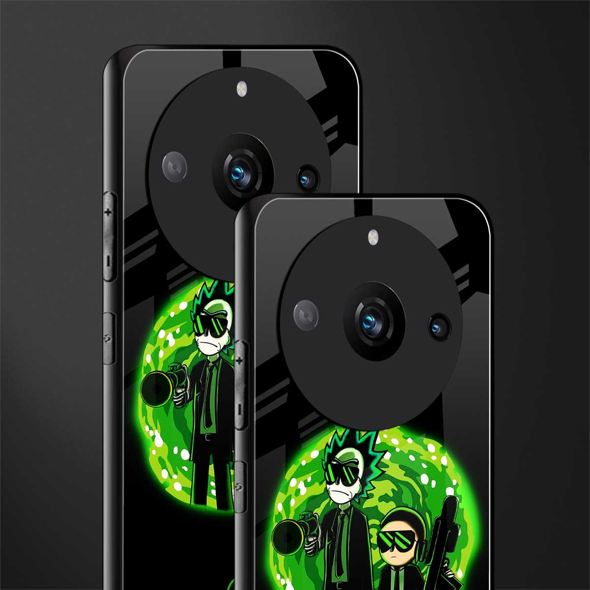 rick and morty schwifty back phone cover | glass case for realme 11 pro 5g