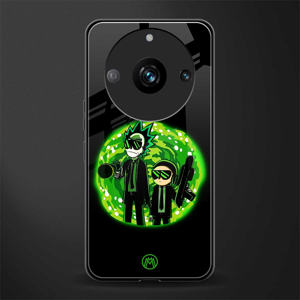 rick and morty schwifty back phone cover | glass case for realme 11 pro 5g