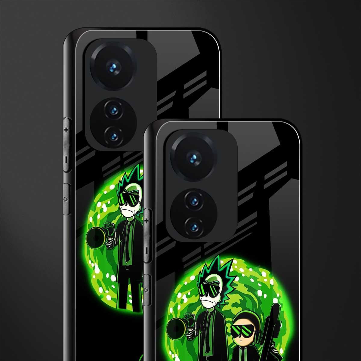 rick and morty schwifty back phone cover | glass case for vivo t1 44w 4g