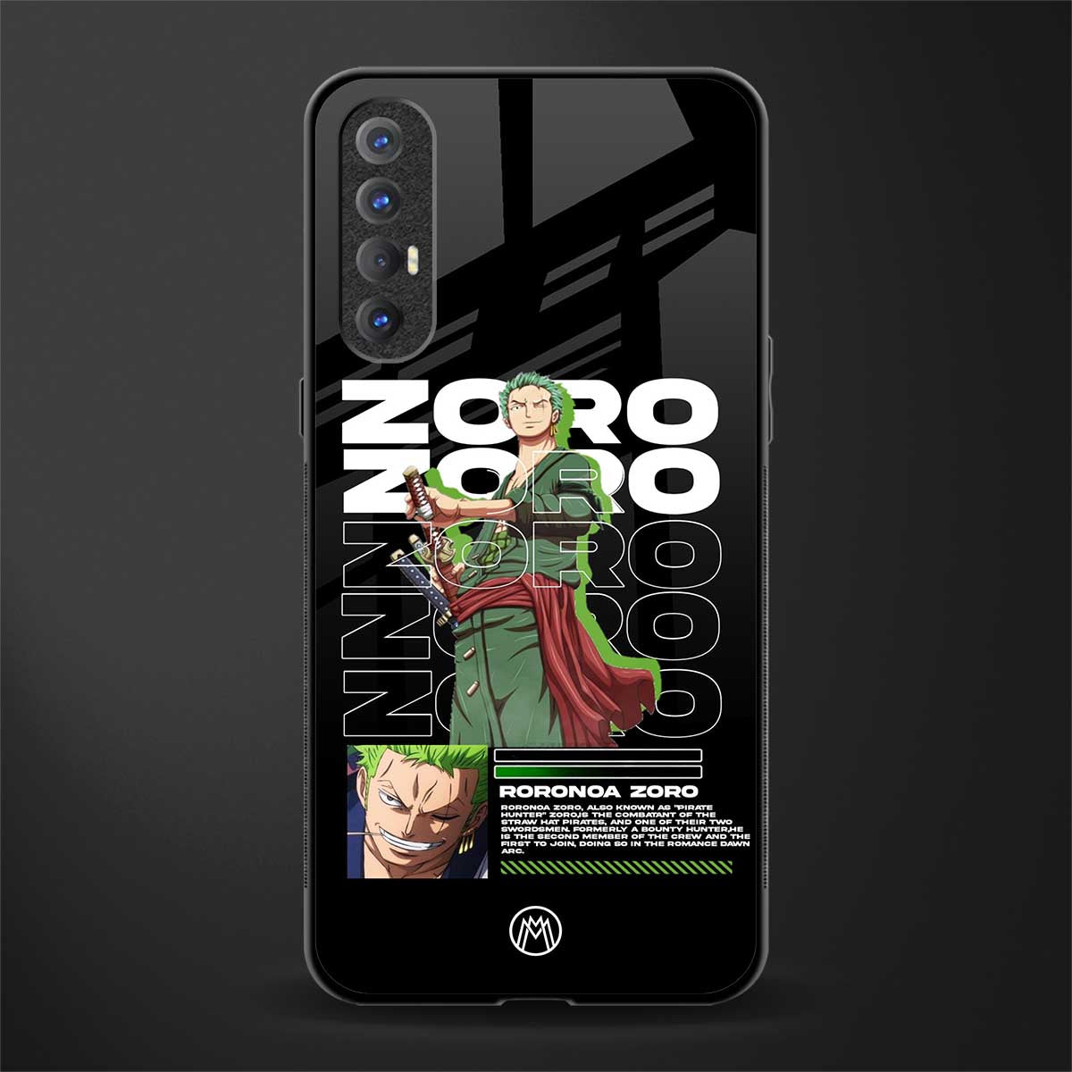 roronoa zoro glass case for oppo reno 3 pro image