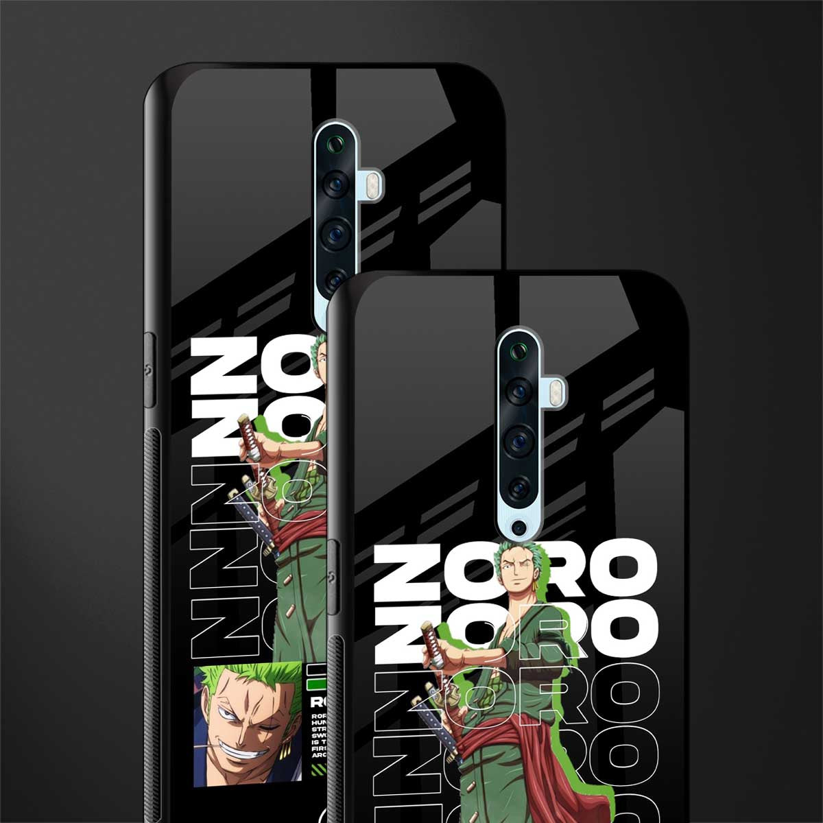 roronoa zoro glass case for oppo reno 2f image-2