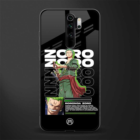 roronoa zoro glass case for redmi note 8 pro image