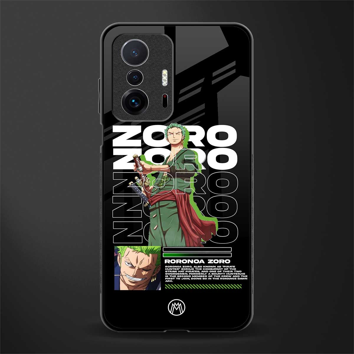 roronoa zoro glass case for mi 11t pro 5g image