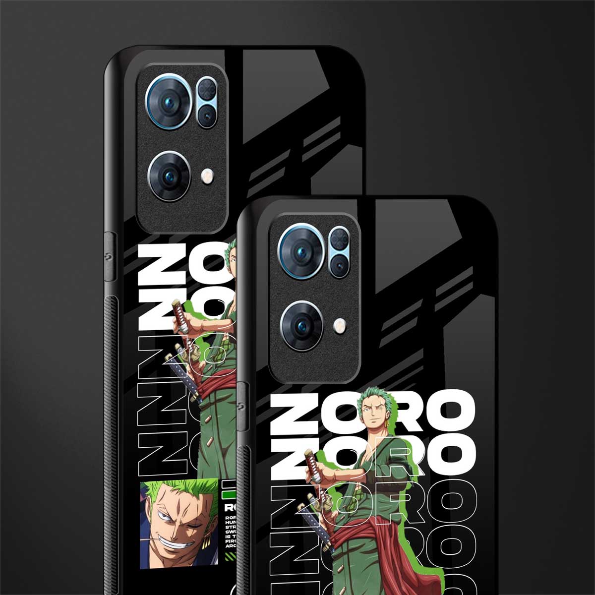 roronoa zoro glass case for oppo reno7 pro 5g image-2