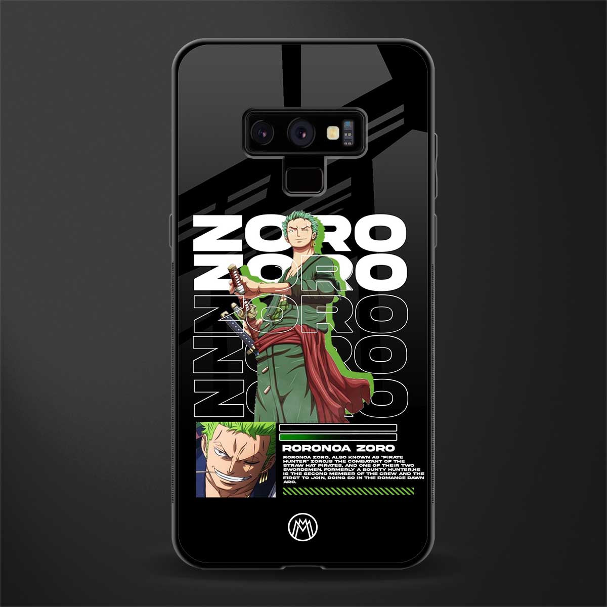 roronoa zoro glass case for samsung galaxy note 9 image