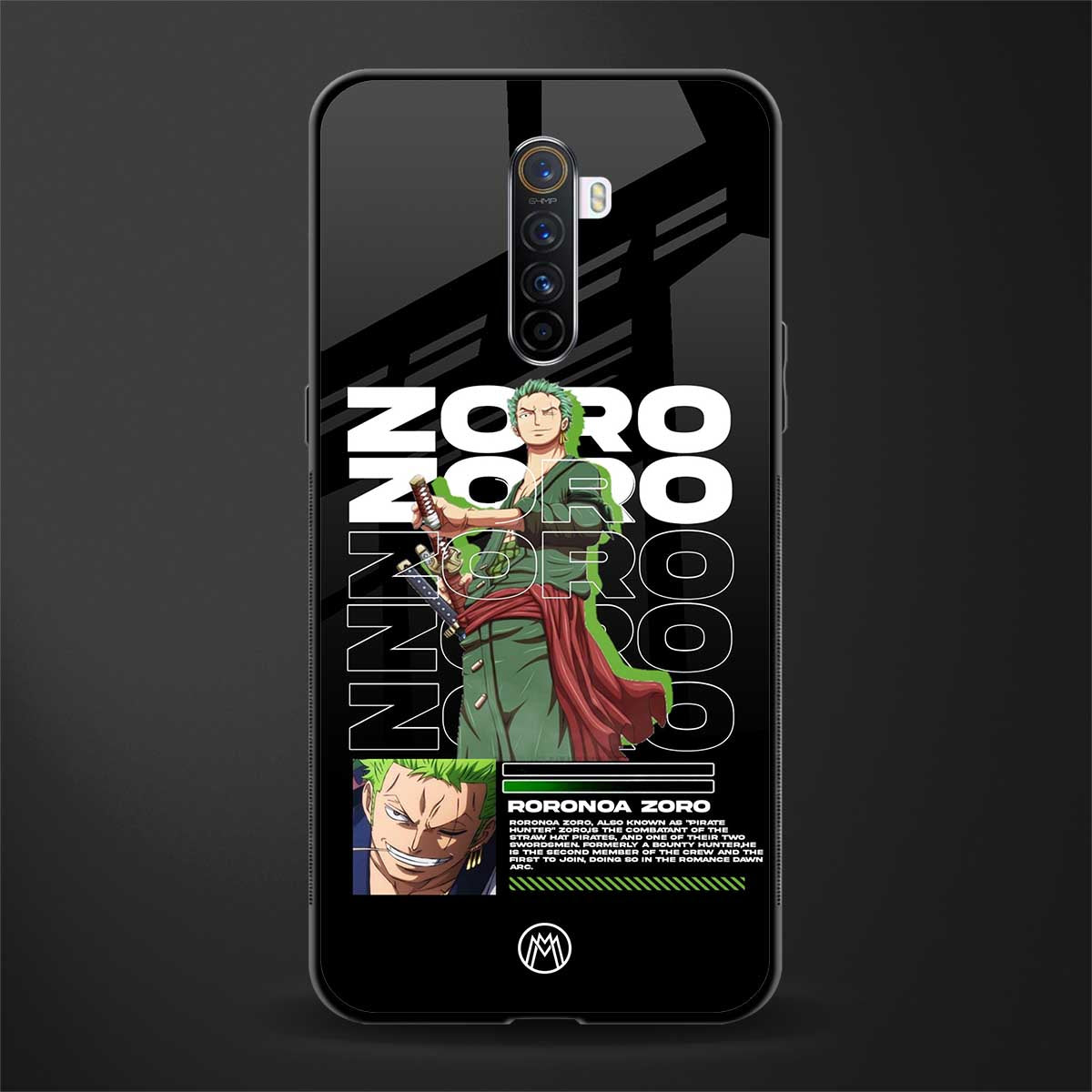 roronoa zoro glass case for realme x2 pro image