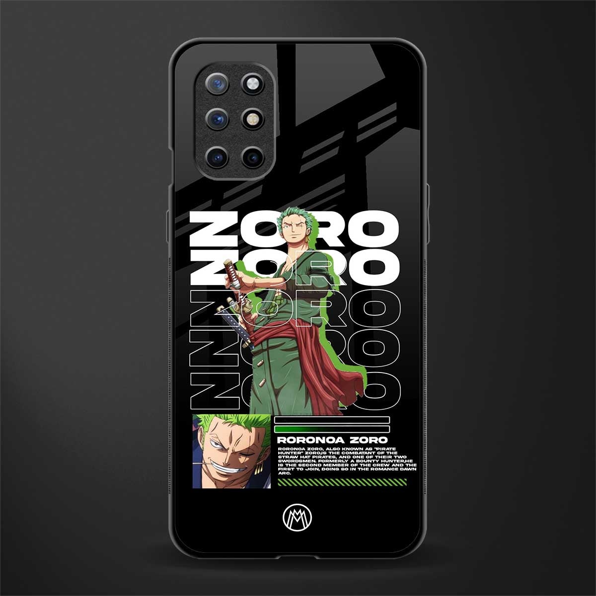 roronoa zoro glass case for oneplus 8t image