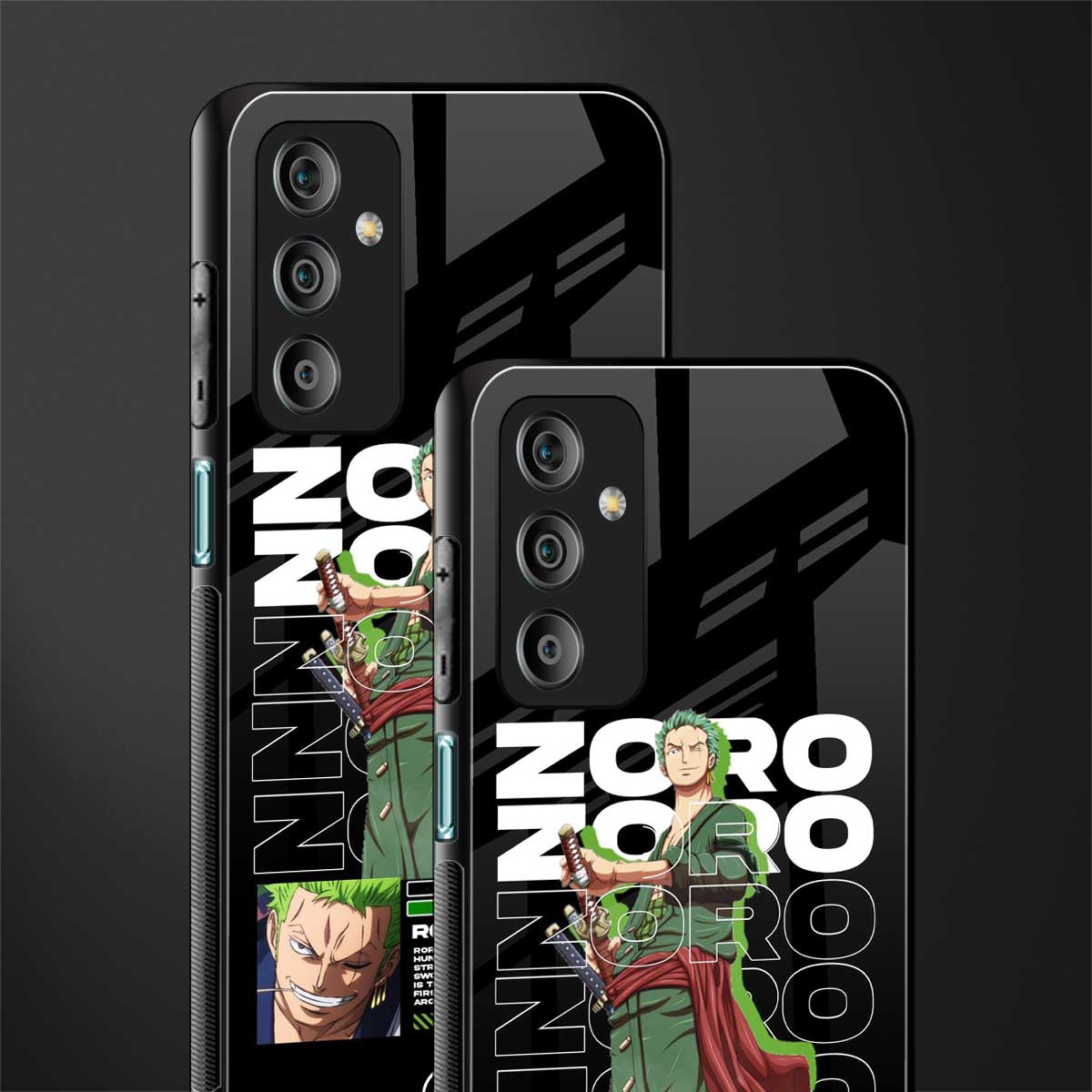 roronoa zoro back phone cover | glass case for samsung galaxy f23 5g