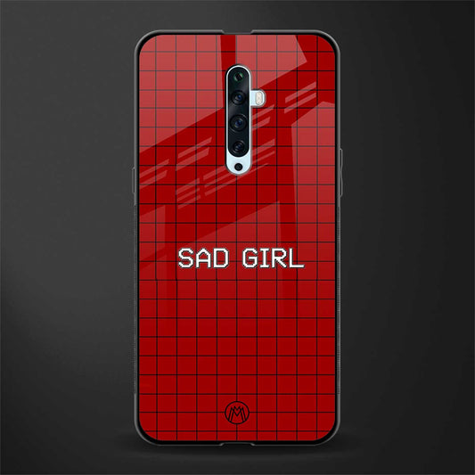 sad girl glass case for oppo reno 2f image
