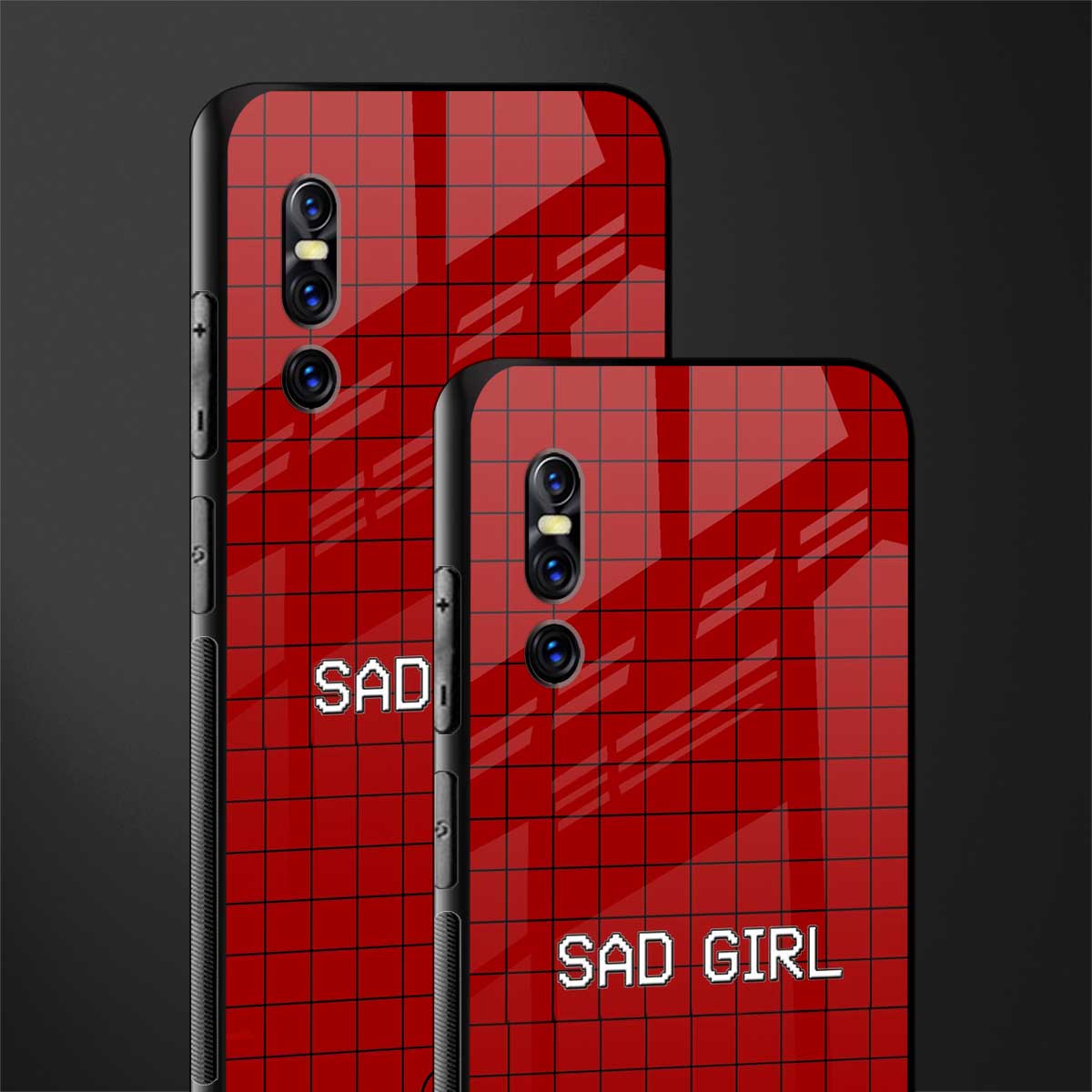 sad girl glass case for vivo v15 pro image-2