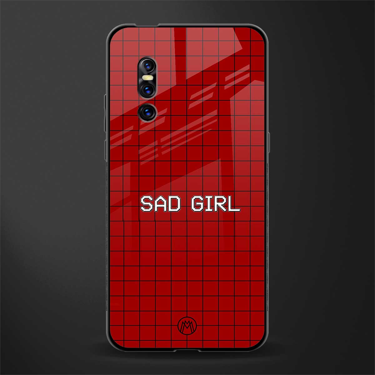 sad girl glass case for vivo v15 pro image