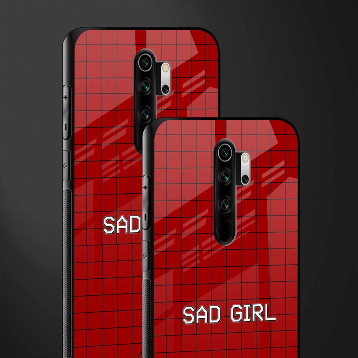 sad girl glass case for redmi note 8 pro image-2