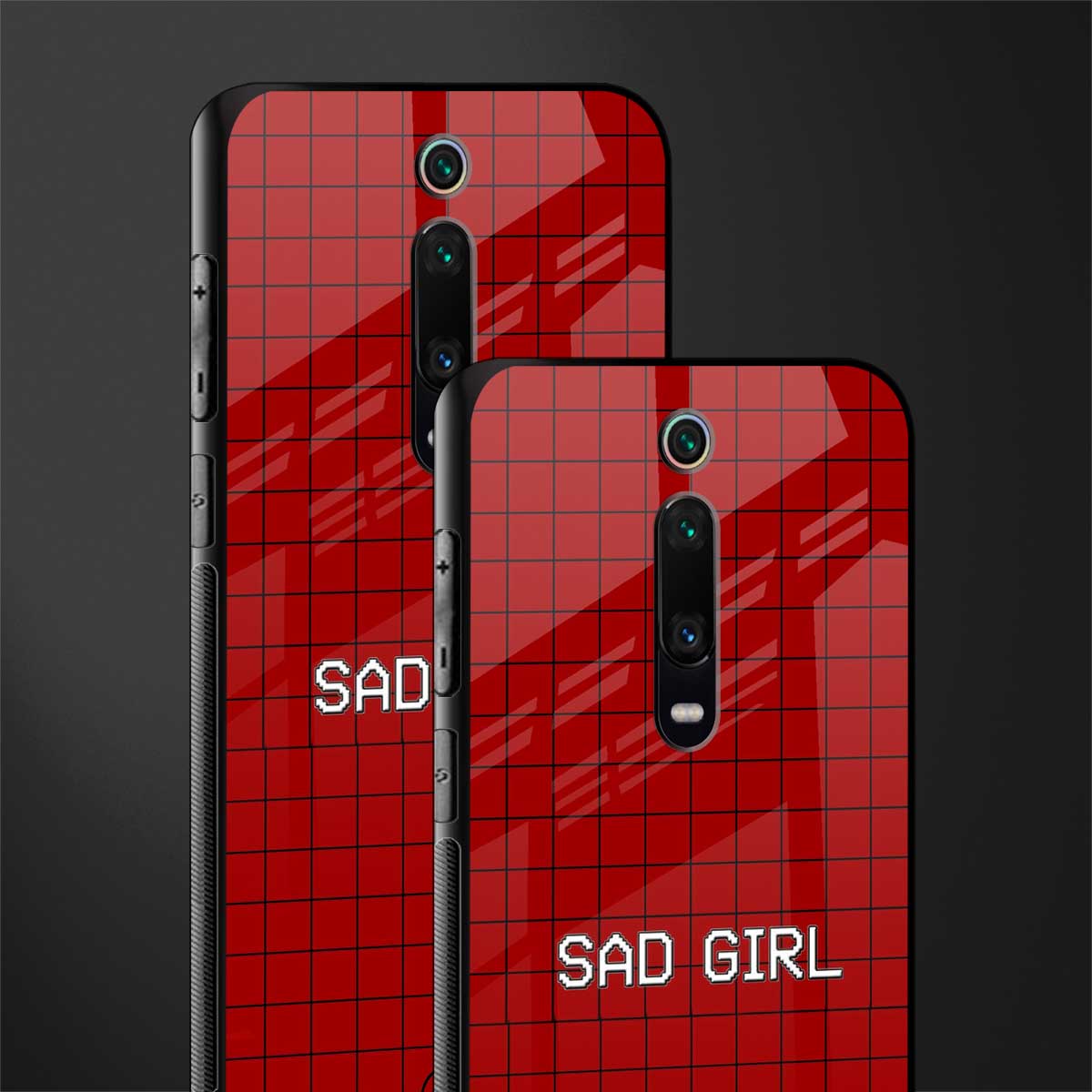 sad girl glass case for redmi k20 image-2