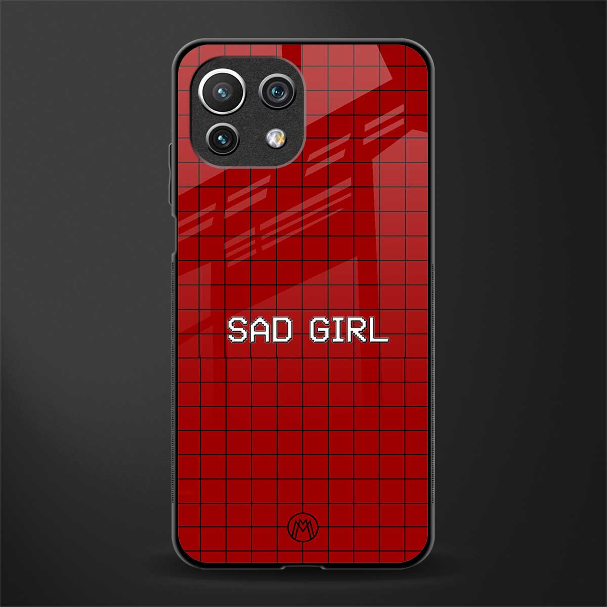 sad girl glass case for mi 11 lite image