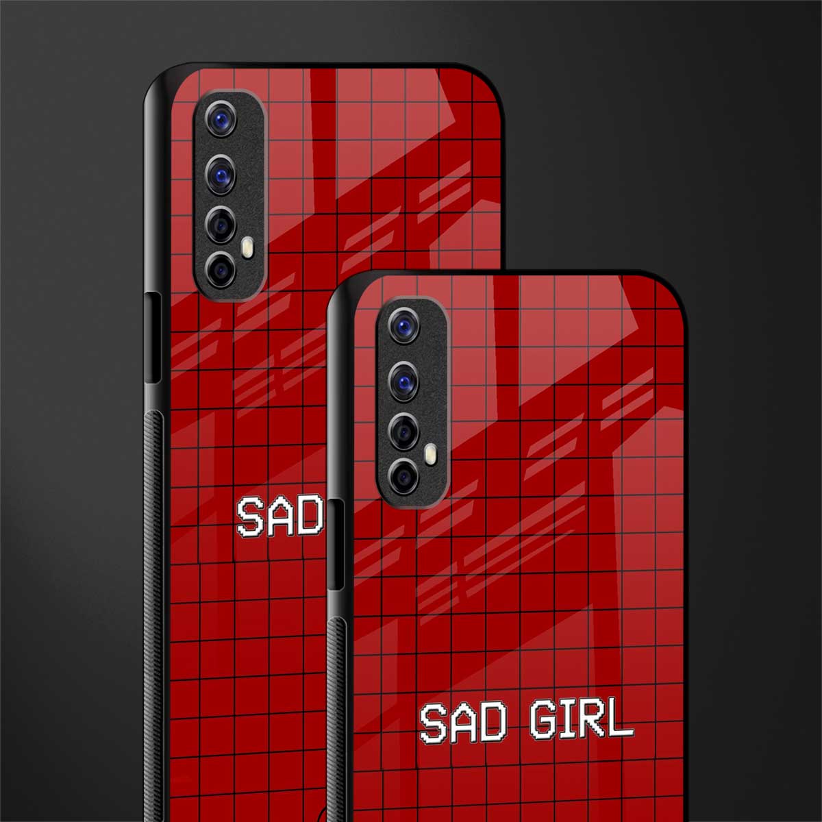 sad girl glass case for realme 7 image-2