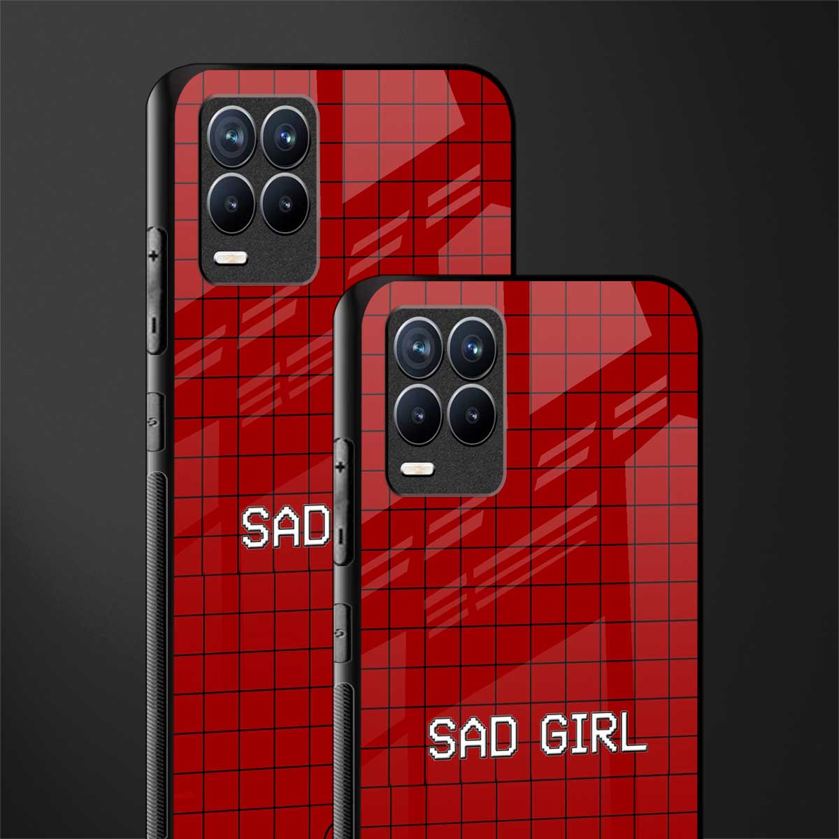sad girl glass case for realme 8 4g image-2
