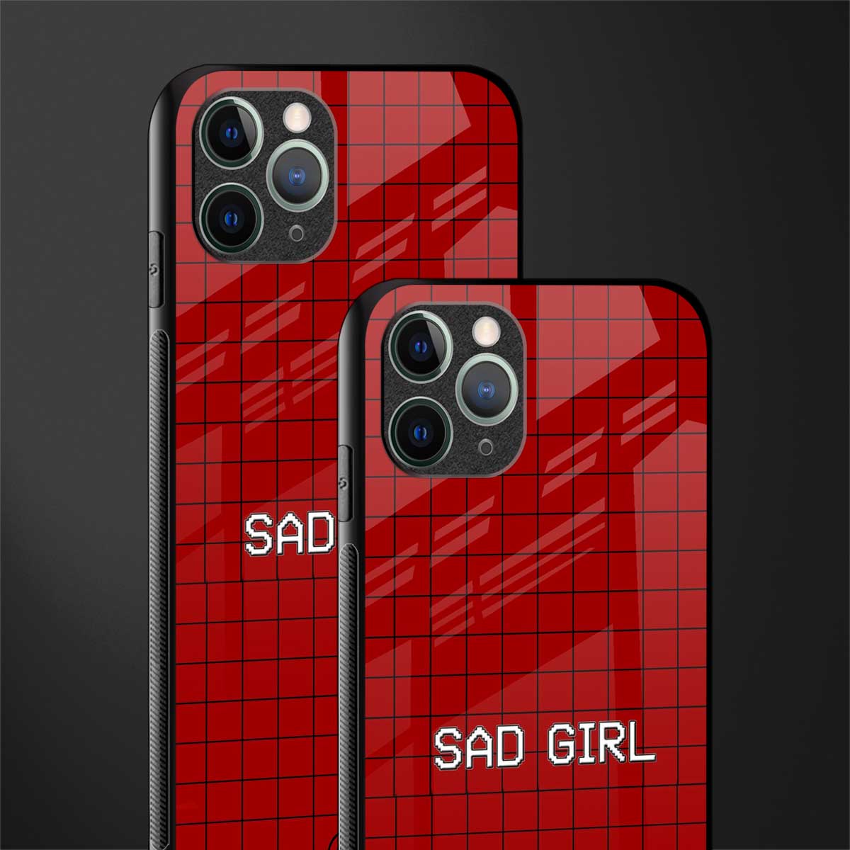 sad girl glass case for iphone 11 pro image-2
