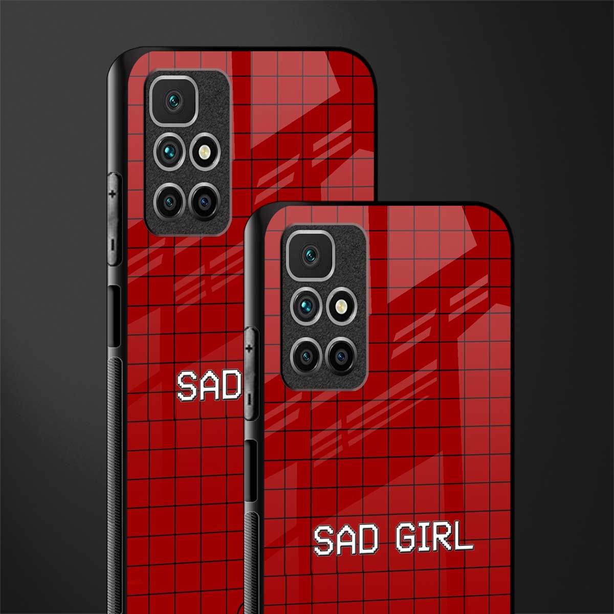sad girl glass case for redmi 10 prime image-2