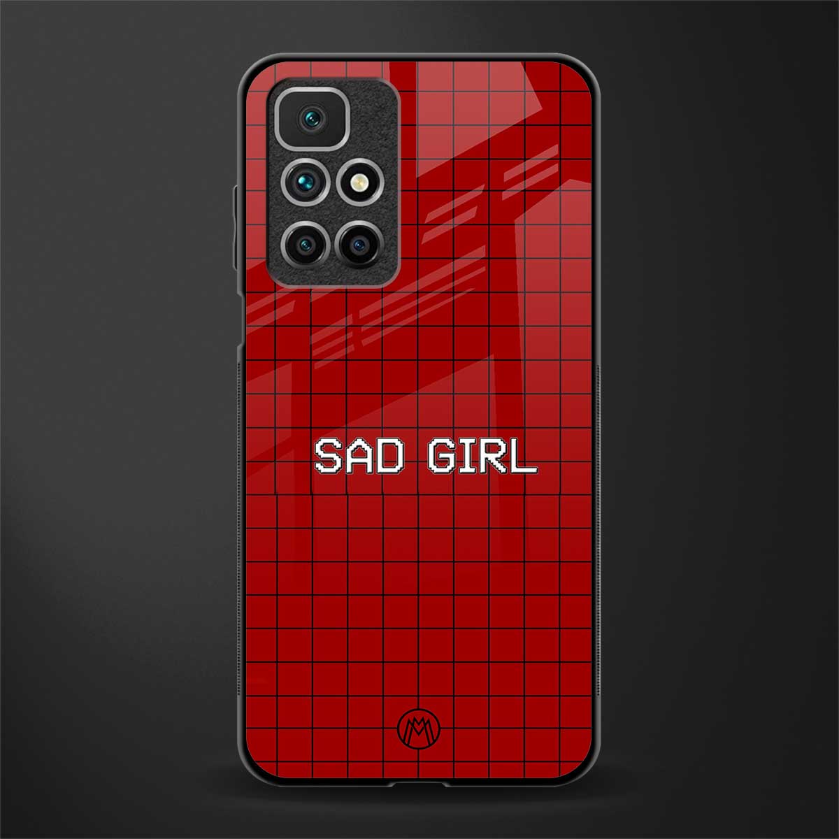 sad girl glass case for redmi 10 prime image