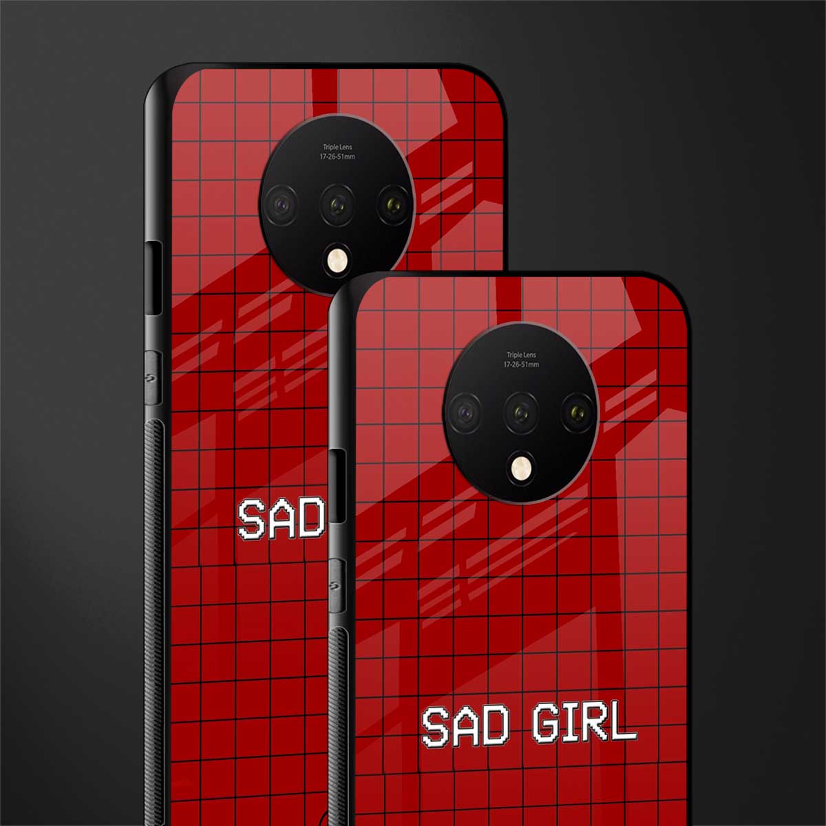 sad girl glass case for oneplus 7t image-2